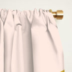 Retro Loops and Dots Midcentury Modern Pattern in Pale Blush Pink, Light Mustard, and Navy Blue Window Curtain Gallery Image 2