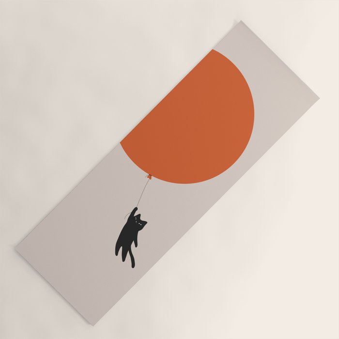 Cat Landscape 182: Sun Balloon Yoga Mat Gallery Image 1