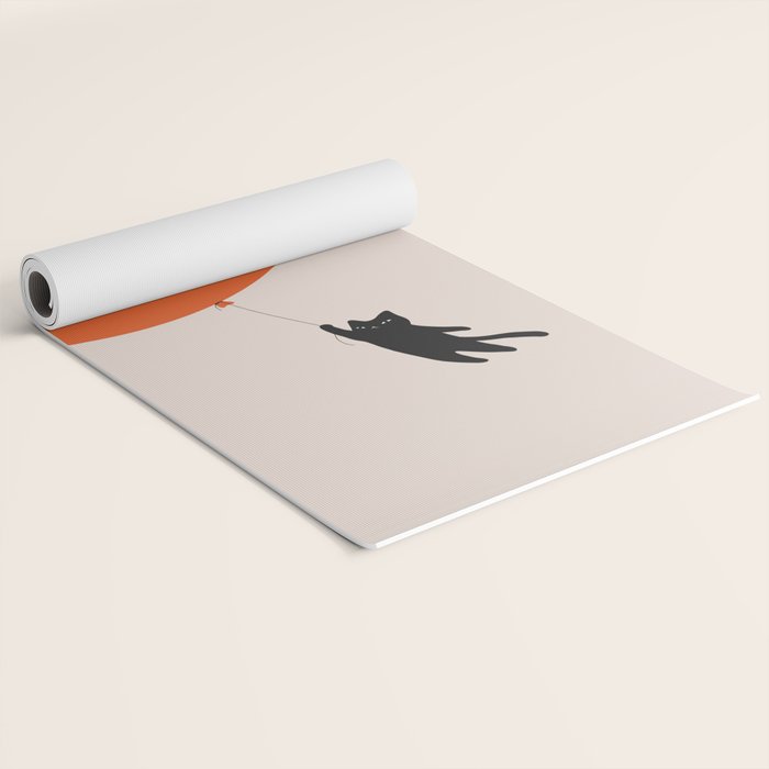 Cat Landscape 182: Sun Balloon Yoga Mat Gallery Image 2