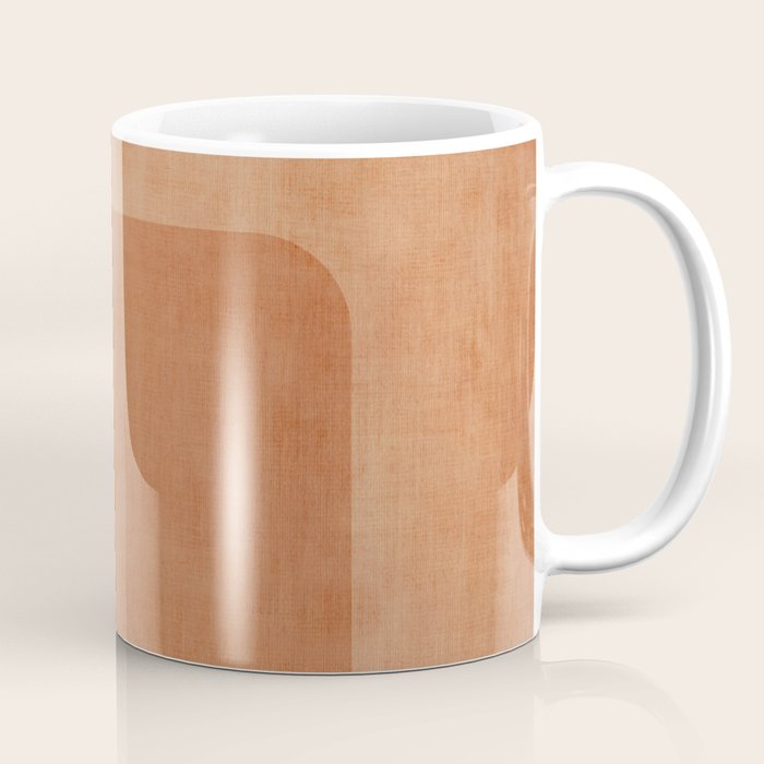 Terracotta Geometric Modern Minimalist Artwork Coffee Mug Gallery Image 1