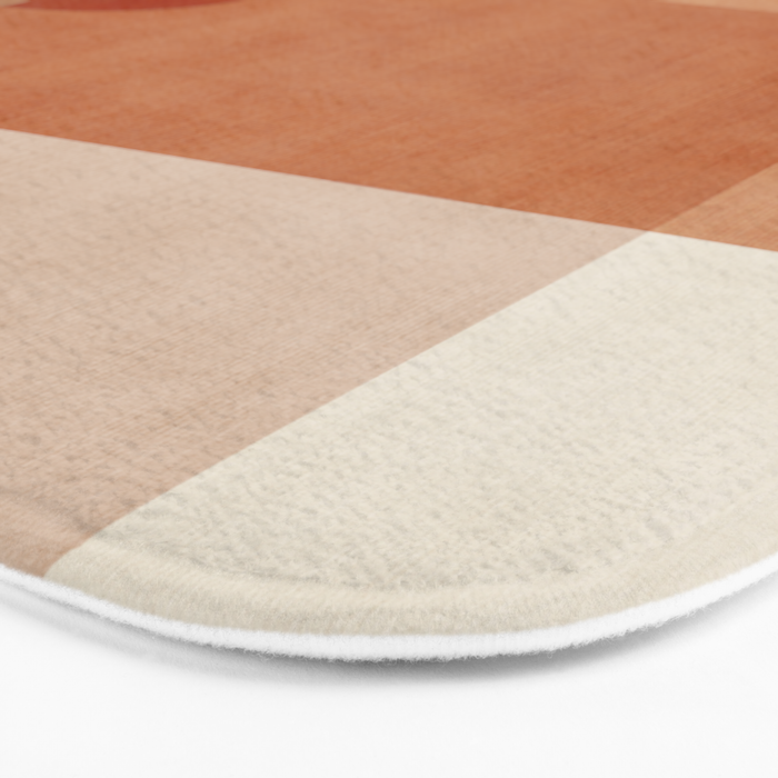 Terracotta Geometric Modern Minimalist Artwork Bath Mat Gallery Image 3
