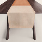 Terracotta Geometric Modern Minimalist Artwork Table Runner Gallery Image 1