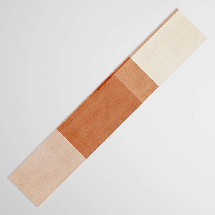 Terracotta Geometric Modern Minimalist Artwork Table Runner Gallery Image 3