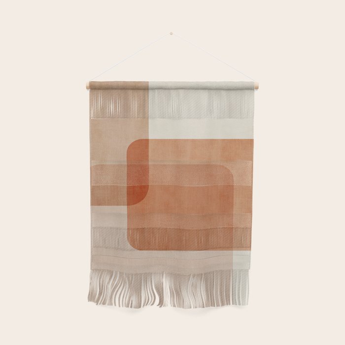 Terracotta Geometric Modern Minimalist Artwork Wall Hanging Gallery Image 1