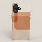 Terracotta Geometric Modern Minimalist Artwork iPhone Case Gallery Image 1
