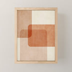 Terracotta Geometric Modern Minimalist Artwork Mini Art Print Gallery Image 1