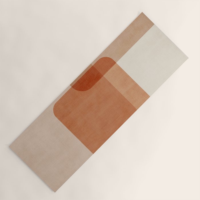 Terracotta Geometric Modern Minimalist Artwork Yoga Mat Gallery Image 1