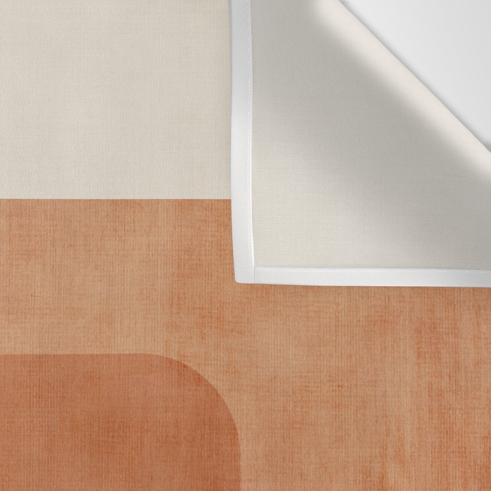 Terracotta Geometric Modern Minimalist Artwork Wall Tapestry Gallery Image 3