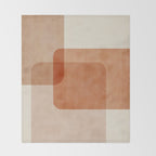 Terracotta Geometric Modern Minimalist Artwork Throw Blanket Gallery Image 2