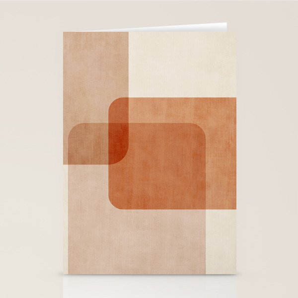Terracotta Geometric Modern Minimalist Artwork Stationery Card Gallery Image 2