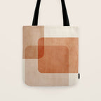 Terracotta Geometric Modern Minimalist Artwork Tote Bag Gallery Image 1