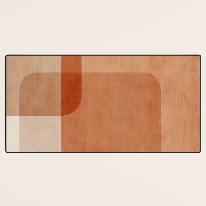Terracotta Geometric Modern Minimalist Artwork Desk Mat Gallery Image 3