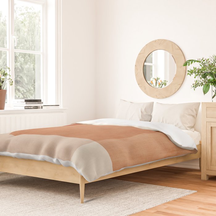 Terracotta Geometric Modern Minimalist Artwork Duvet Cover Gallery Image 2