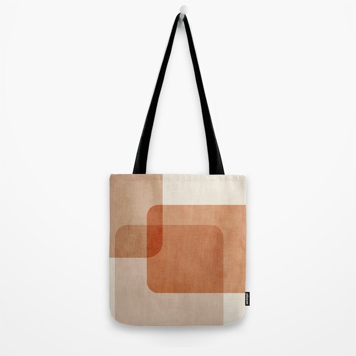Terracotta Geometric Modern Minimalist Artwork Tote Bag Gallery Image 2