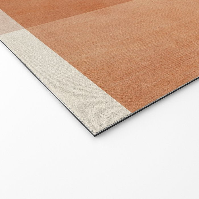 Terracotta Geometric Modern Minimalist Artwork Welcome Mat Gallery Image 2