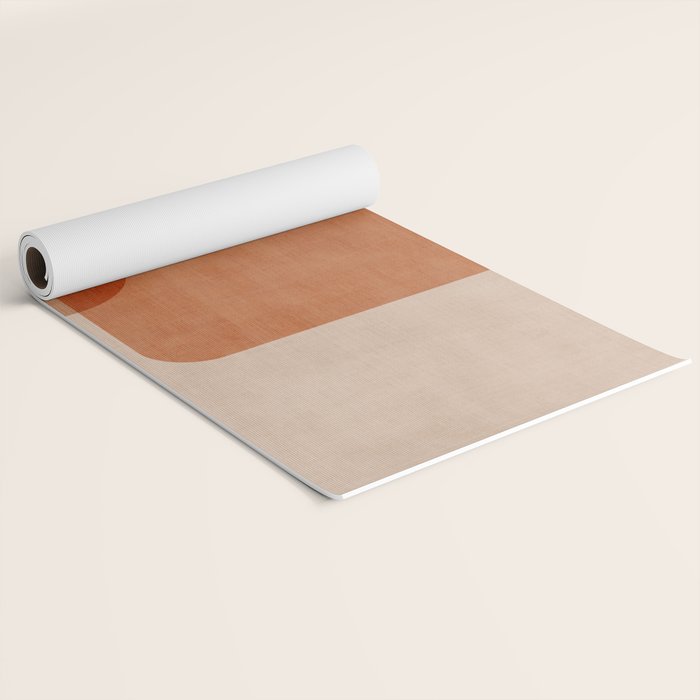 Terracotta Geometric Modern Minimalist Artwork Yoga Mat Gallery Image 2