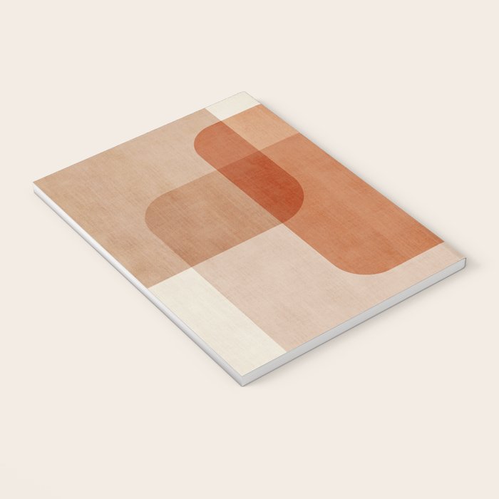 Terracotta Geometric Modern Minimalist Artwork Notebook Gallery Image 3
