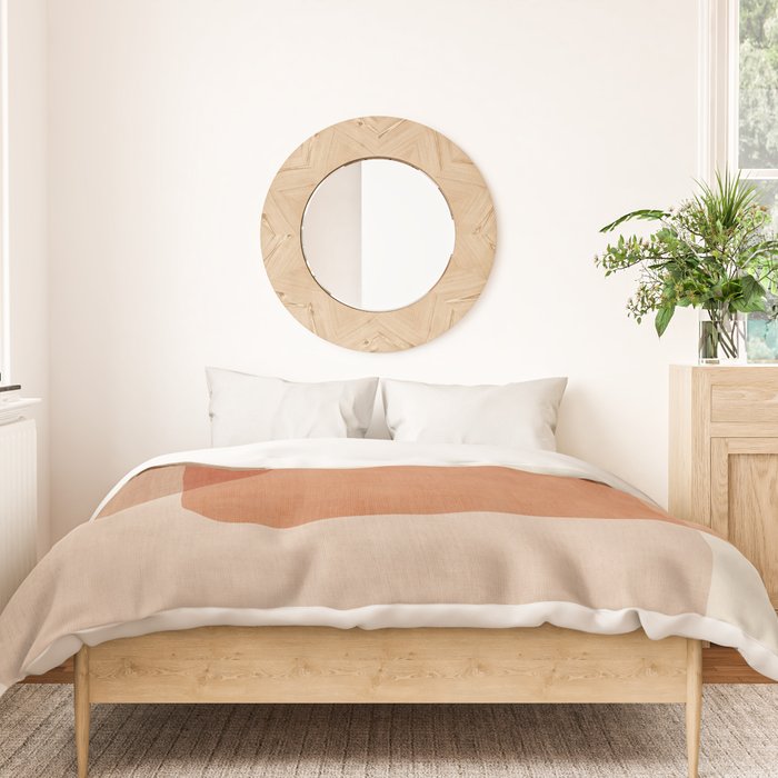 Terracotta Geometric Modern Minimalist Artwork Duvet Cover Gallery Image 3