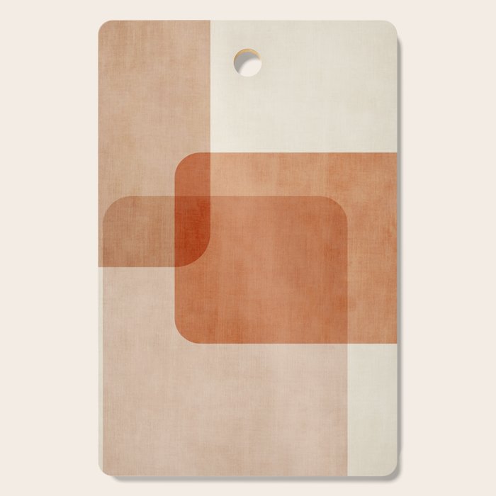 Terracotta Geometric Modern Minimalist Artwork Cutting Board Gallery Image 1