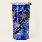 Authentic Aboriginal Art - Baby Sea Turtles Travel Mug Gallery Image 2