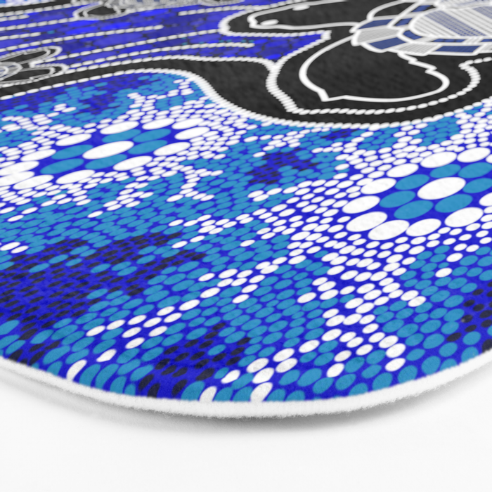 Authentic Aboriginal Art - Baby Sea Turtles Bath Mat Gallery Image 3
