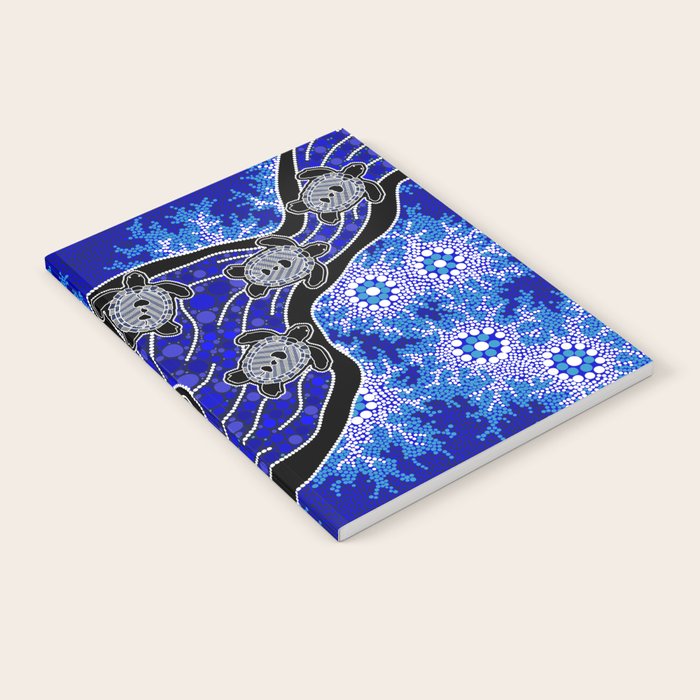 Authentic Aboriginal Art - Baby Sea Turtles Notebook Gallery Image 1