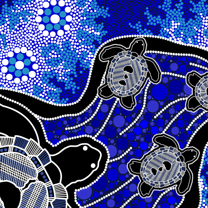 Authentic Aboriginal Art - Baby Sea Turtles Coffee Mug Gallery Image 2