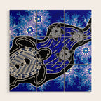 Authentic Aboriginal Art - Baby Sea Turtles Wood Wall Art Gallery Image 1