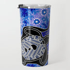 Authentic Aboriginal Art - Baby Sea Turtles Travel Mug Gallery Image 3
