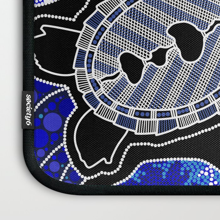 Authentic Aboriginal Art - Baby Sea Turtles Laptop Sleeve Gallery Image 3