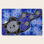 Authentic Aboriginal Art - Baby Sea Turtles Cutting Board Gallery Image 1