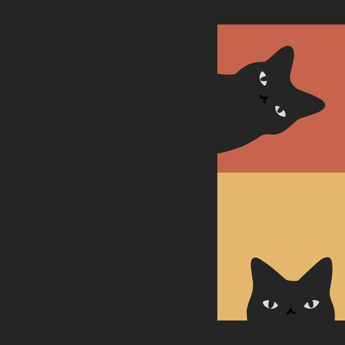 Black Cat Peeking 2x2 Coffee Mug Gallery Image 2
