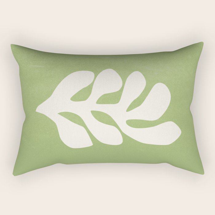Forest Green Leaf: Matisse Paper Cutouts V Rectangular Pillow Gallery Image 2