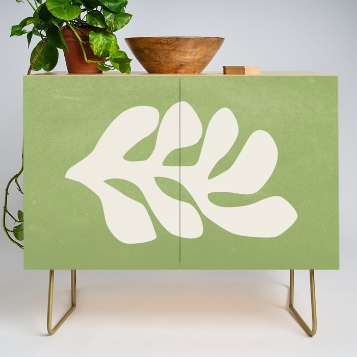 Forest Green Leaf: Matisse Paper Cutouts V Credenza Gallery Image 1
