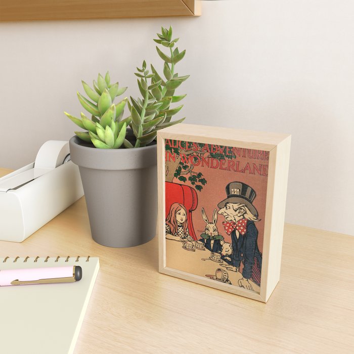 Vintage Alice's Adventures in Wonderland Book Cover Mini Art Print Gallery Image 2