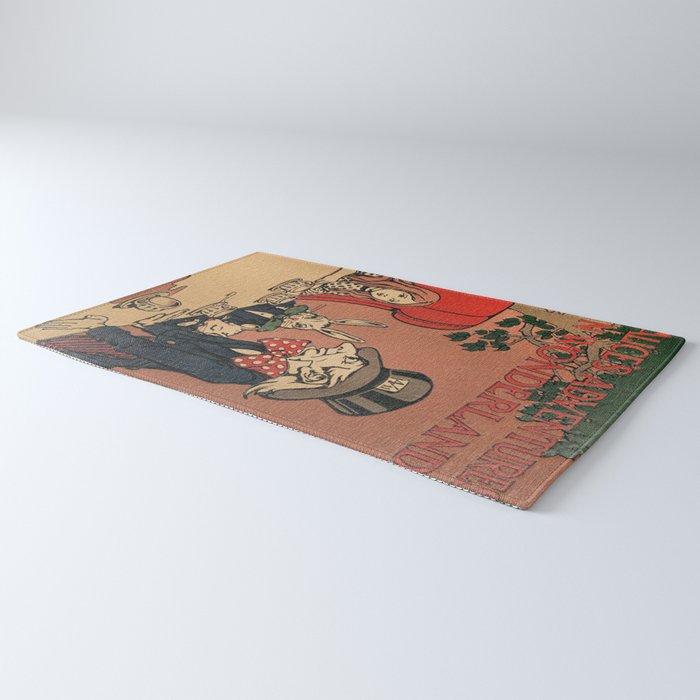 Vintage Alice's Adventures in Wonderland Book Cover Rug Gallery Image 3