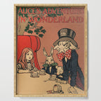 Vintage Alice's Adventures in Wonderland Book Cover Serving Tray Gallery Image 1