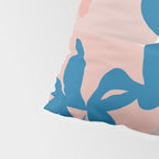 Pink Blue leaves composition Pillow Sham Gallery Image 4