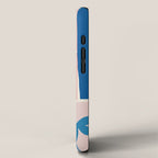 Pink Blue leaves composition iPhone Case Gallery Image 2
