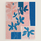 Pink Blue leaves composition Jigsaw Puzzle Gallery Image 1