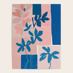 Pink Blue leaves composition Poster Gallery Image 4
