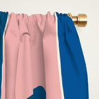 Pink Blue leaves composition Window Curtain Gallery Image 2