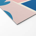 Pink Blue leaves composition Welcome Mat Gallery Image 2