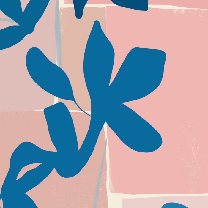 Pink Blue leaves composition Coffee Mug Gallery Image 2