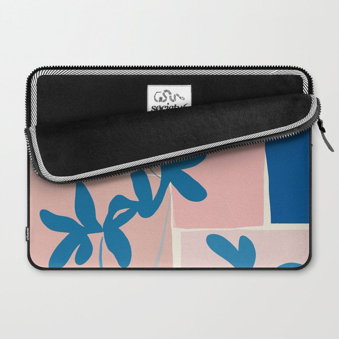 Pink Blue leaves composition Laptop Sleeve Gallery Image 2