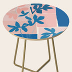 Pink Blue leaves composition Side Table Gallery Image 2