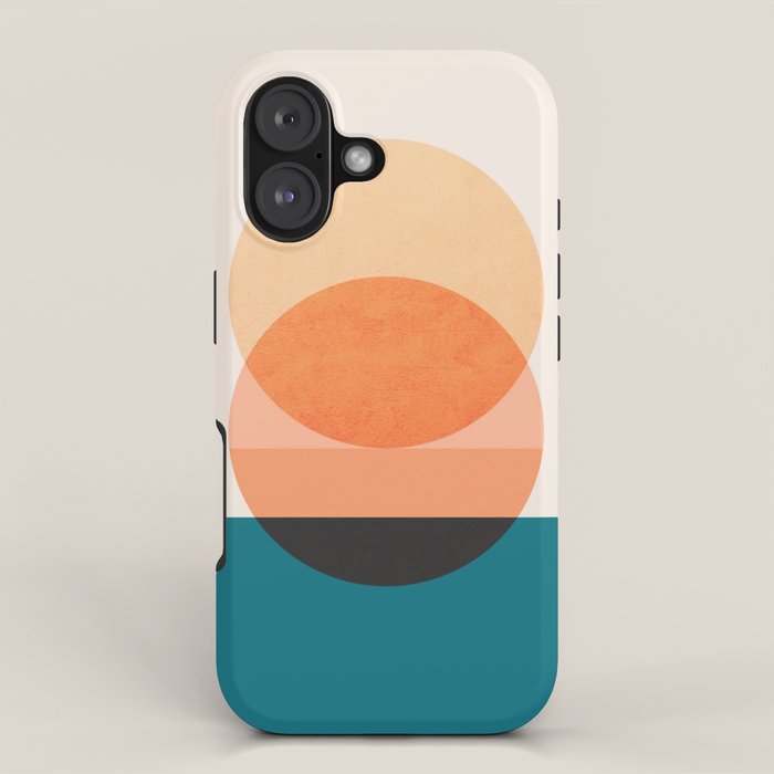Abstraction_NEW_SUNSET_OCEAN_WAVE_POP_ART_Minimalism_0022D iPhone Case Gallery Image 1