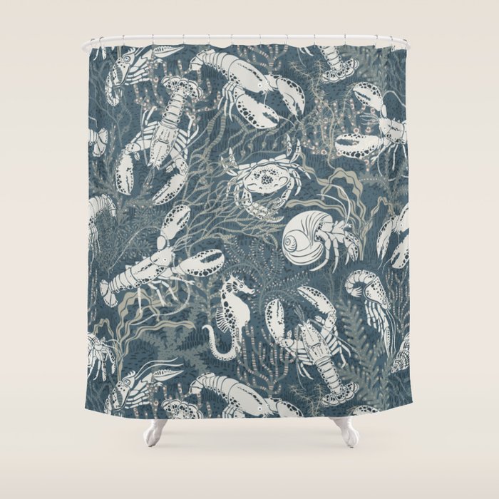 Lobster and friends Shower Curtain Gallery Image 1