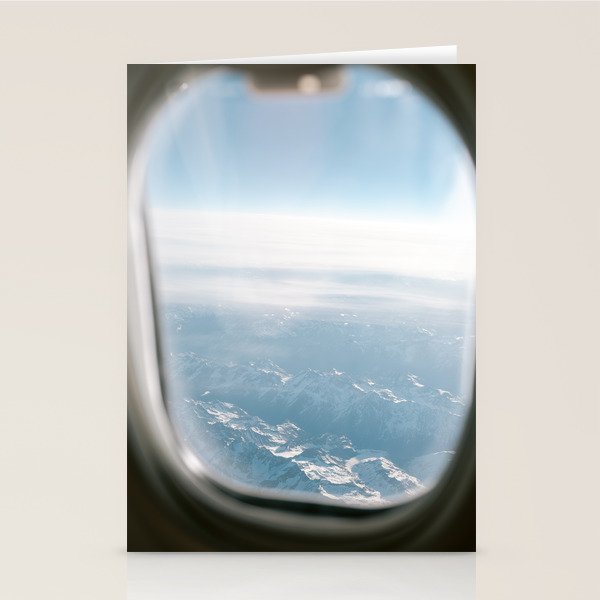 Plane window view | French alps Travel Photography Stationery Card Gallery Image 2