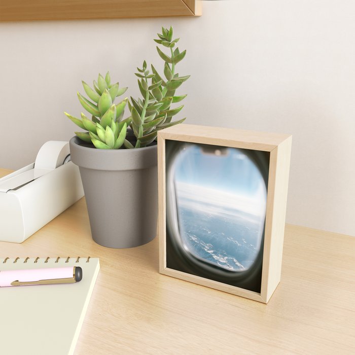 Plane window view | French alps Travel Photography Mini Art Print Gallery Image 2
